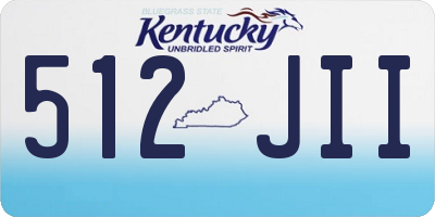 KY license plate 512JII