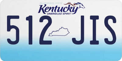 KY license plate 512JIS