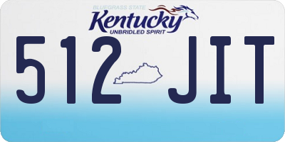 KY license plate 512JIT