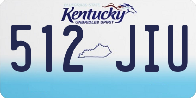 KY license plate 512JIU