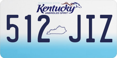 KY license plate 512JIZ