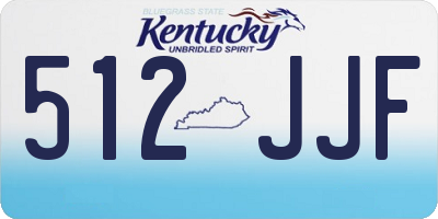 KY license plate 512JJF