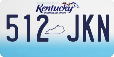 KY license plate 512JKN
