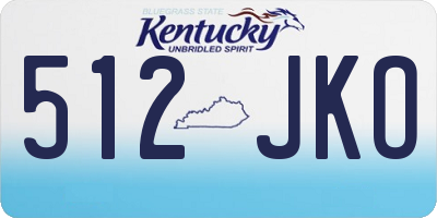 KY license plate 512JKO