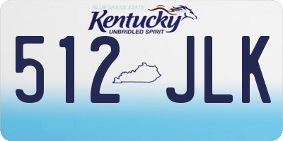 KY license plate 512JLK