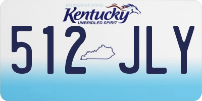 KY license plate 512JLY