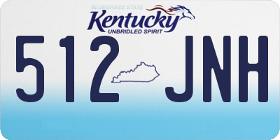 KY license plate 512JNH