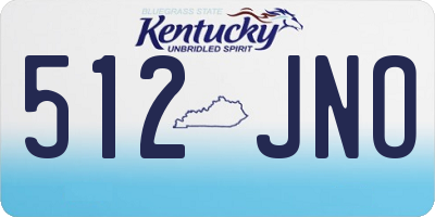 KY license plate 512JNO