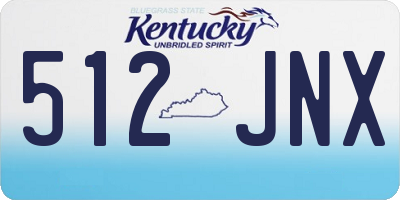 KY license plate 512JNX