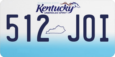 KY license plate 512JOI