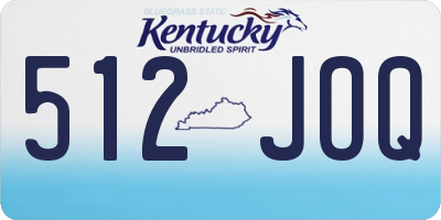 KY license plate 512JOQ