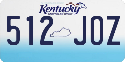 KY license plate 512JOZ