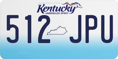 KY license plate 512JPU
