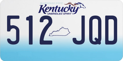 KY license plate 512JQD