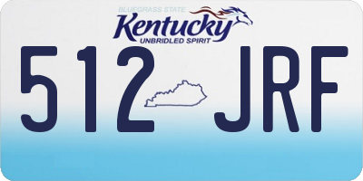 KY license plate 512JRF
