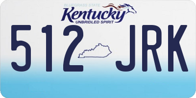 KY license plate 512JRK