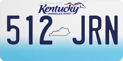 KY license plate 512JRN