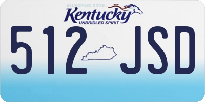 KY license plate 512JSD