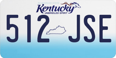 KY license plate 512JSE