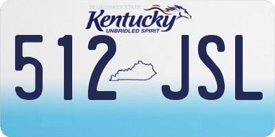 KY license plate 512JSL