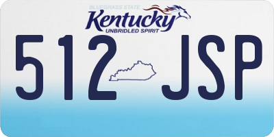 KY license plate 512JSP