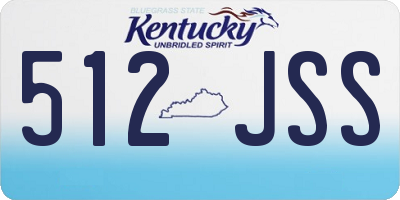 KY license plate 512JSS