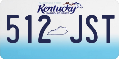 KY license plate 512JST