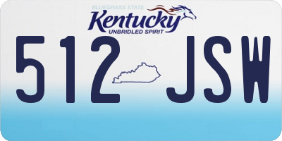 KY license plate 512JSW