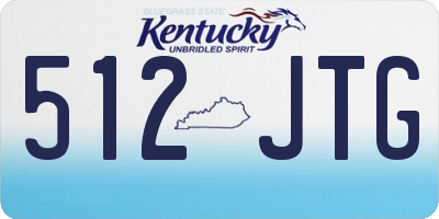 KY license plate 512JTG