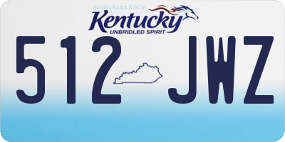 KY license plate 512JWZ