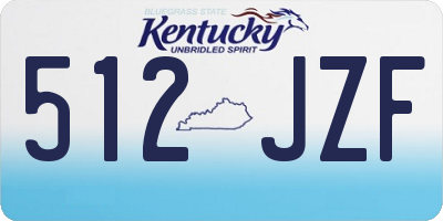 KY license plate 512JZF