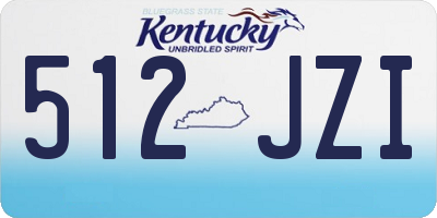 KY license plate 512JZI