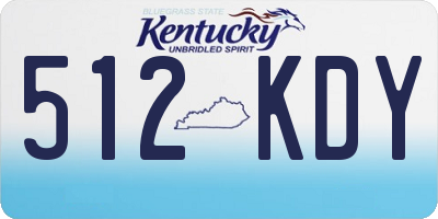 KY license plate 512KDY