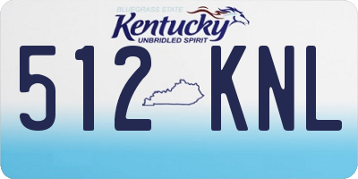 KY license plate 512KNL