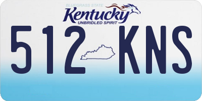 KY license plate 512KNS