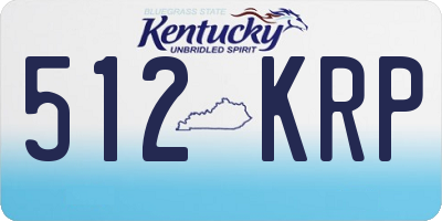KY license plate 512KRP