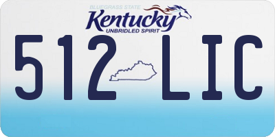 KY license plate 512LIC