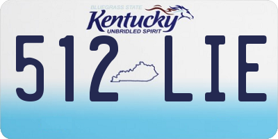 KY license plate 512LIE