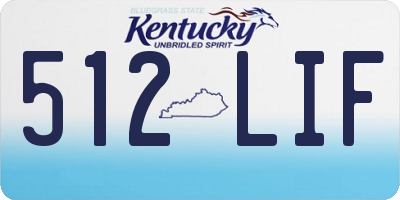 KY license plate 512LIF
