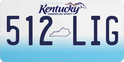 KY license plate 512LIG