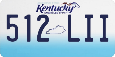 KY license plate 512LII