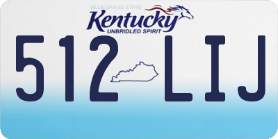 KY license plate 512LIJ