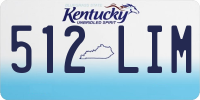 KY license plate 512LIM