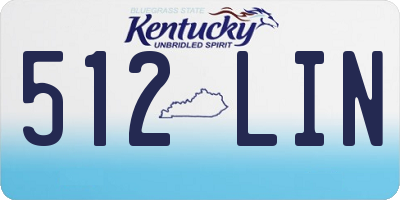 KY license plate 512LIN