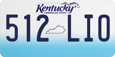 KY license plate 512LIO