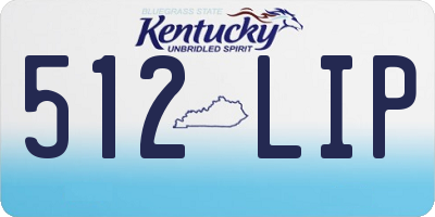KY license plate 512LIP