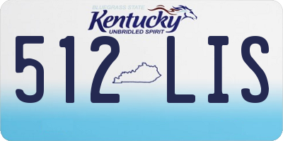 KY license plate 512LIS