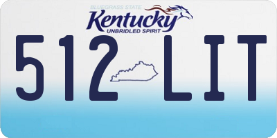 KY license plate 512LIT