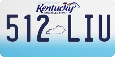 KY license plate 512LIU