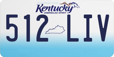 KY license plate 512LIV